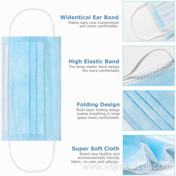 Disposable Face Mask Non Woven 3Ply Medical Mask